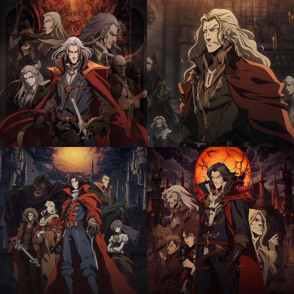Castlevania style, Midjourney V5, render 1 of 4