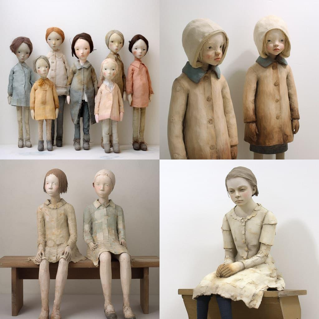 Cathy Wilkes style, Midjourney V5, render 1 of 4