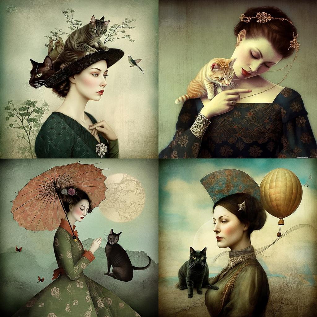Catrin Welz-Stein style, Midjourney V5, render 1 of 4