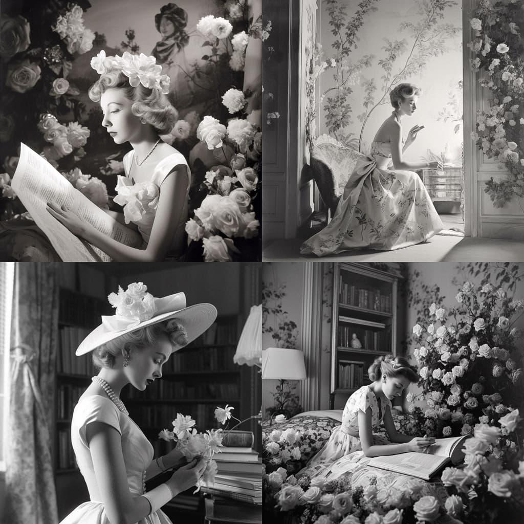 Cecil Beaton style, Midjourney V5, render 1 of 4