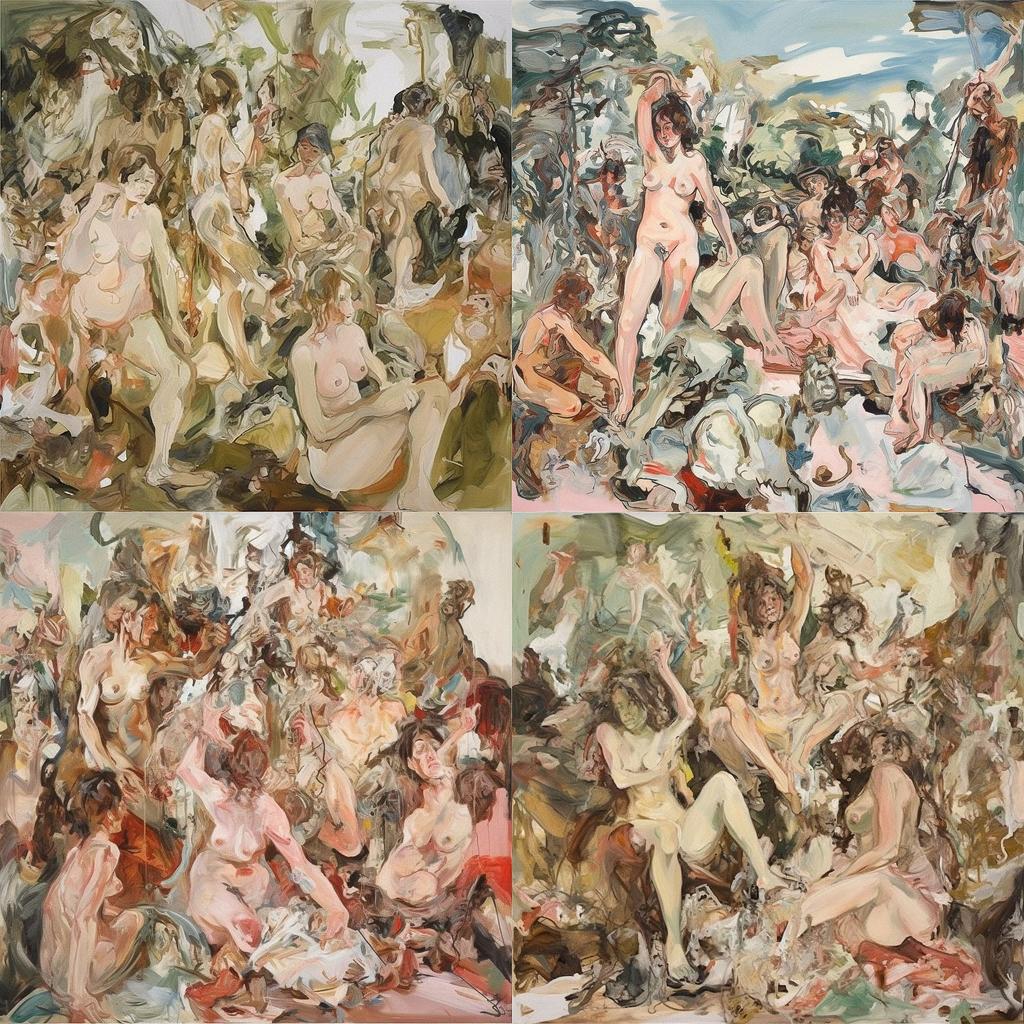 Cecily Brown style, Midjourney V5, render 1 of 4