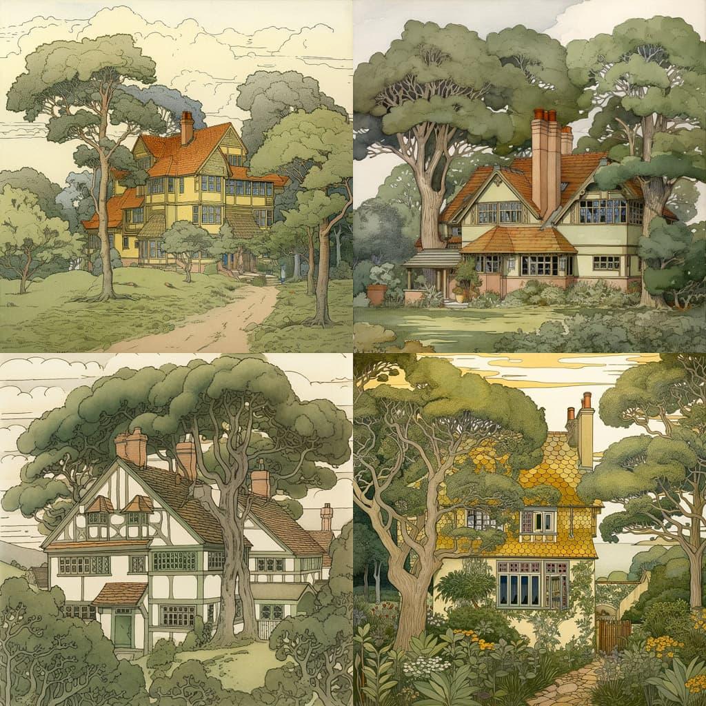 CFA Voysey style, Midjourney V5, render 1 of 4