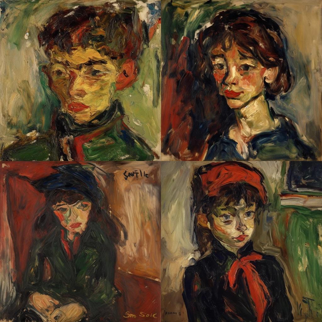 Chaim Soutine style, Midjourney V5, render 1 of 4