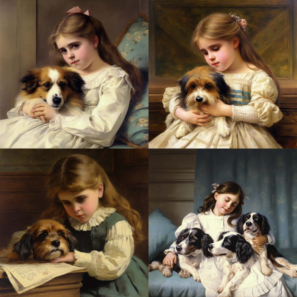 Charles Burton Barber style, Midjourney V5, render 1 of 4