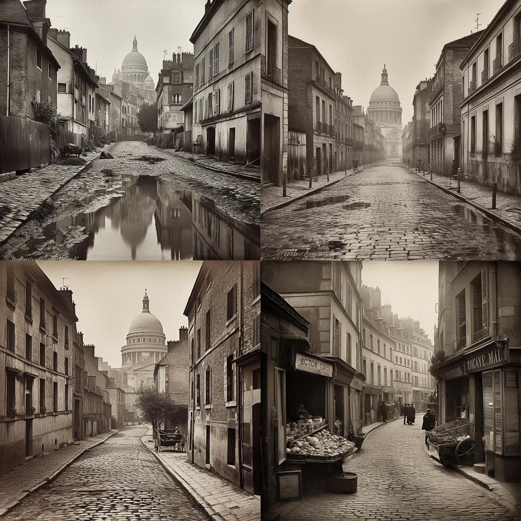Charles Marville style, Midjourney V5, render 1 of 4