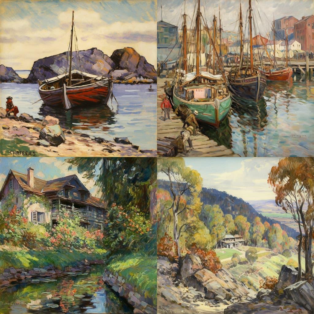 Charles Reiffel style, Midjourney V5, render 1 of 4