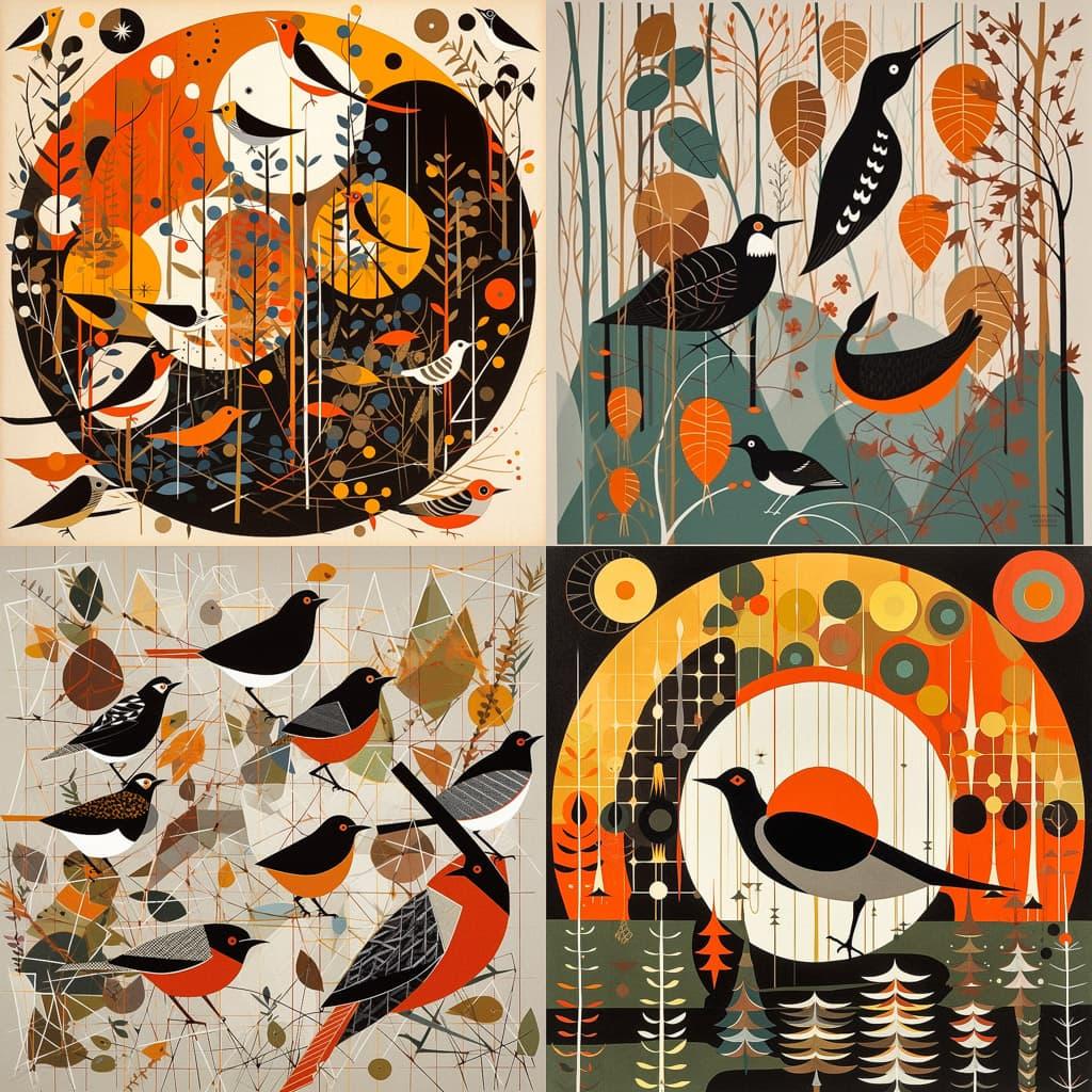 Charley Harper style, Midjourney V5, render 1 of 4