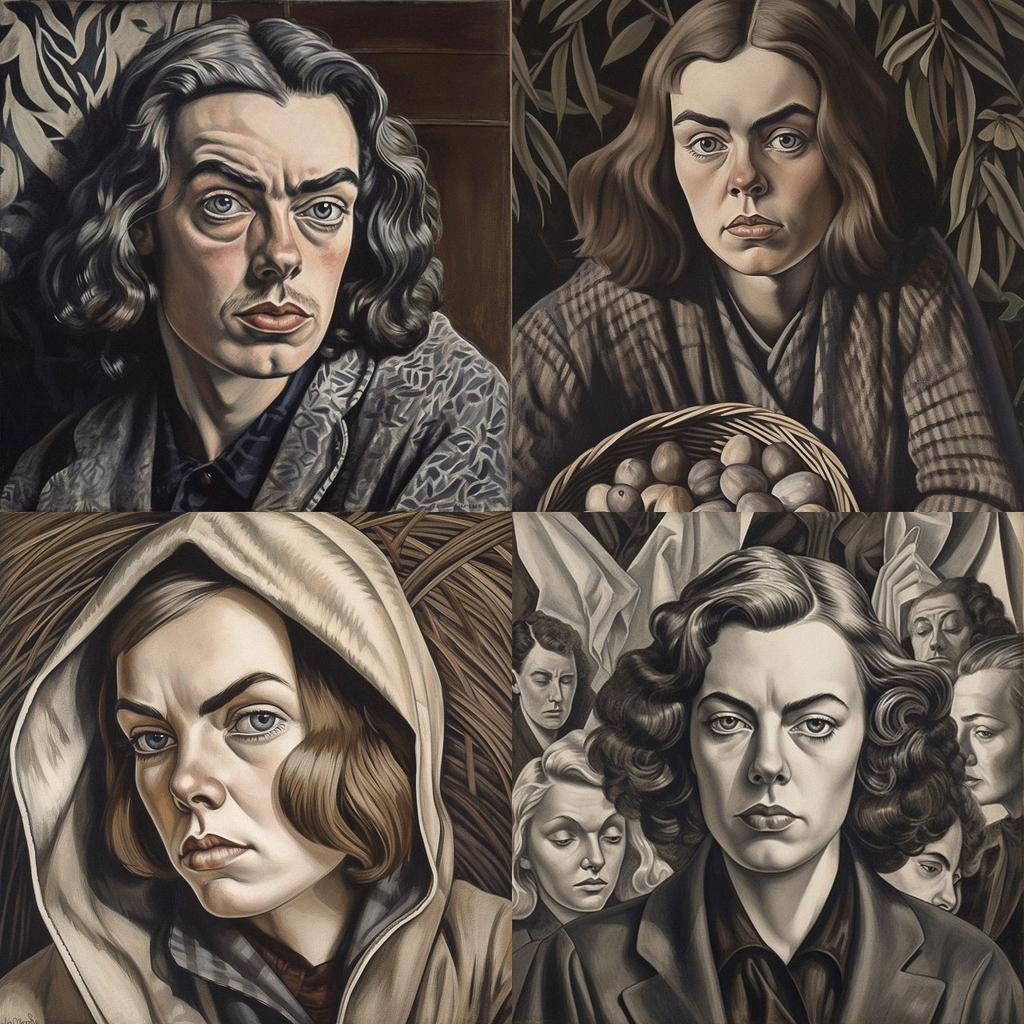 Charley Toorop style, Midjourney V5, render 1 of 4