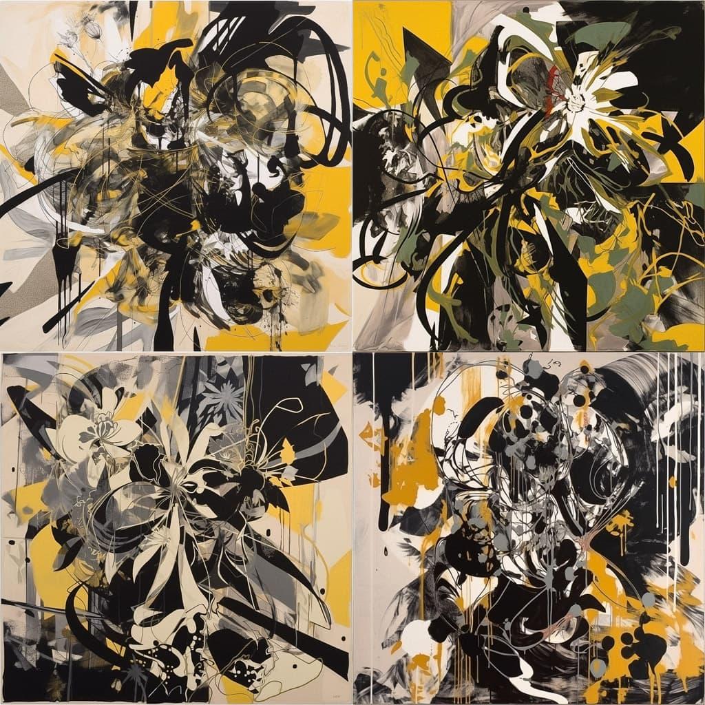 Charline von Heyl style, Midjourney V5, render 1 of 4