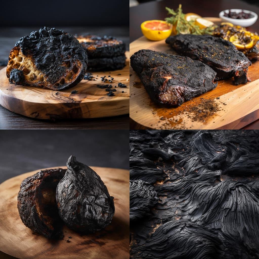 Charred style, Midjourney V5, render 1 of 4
