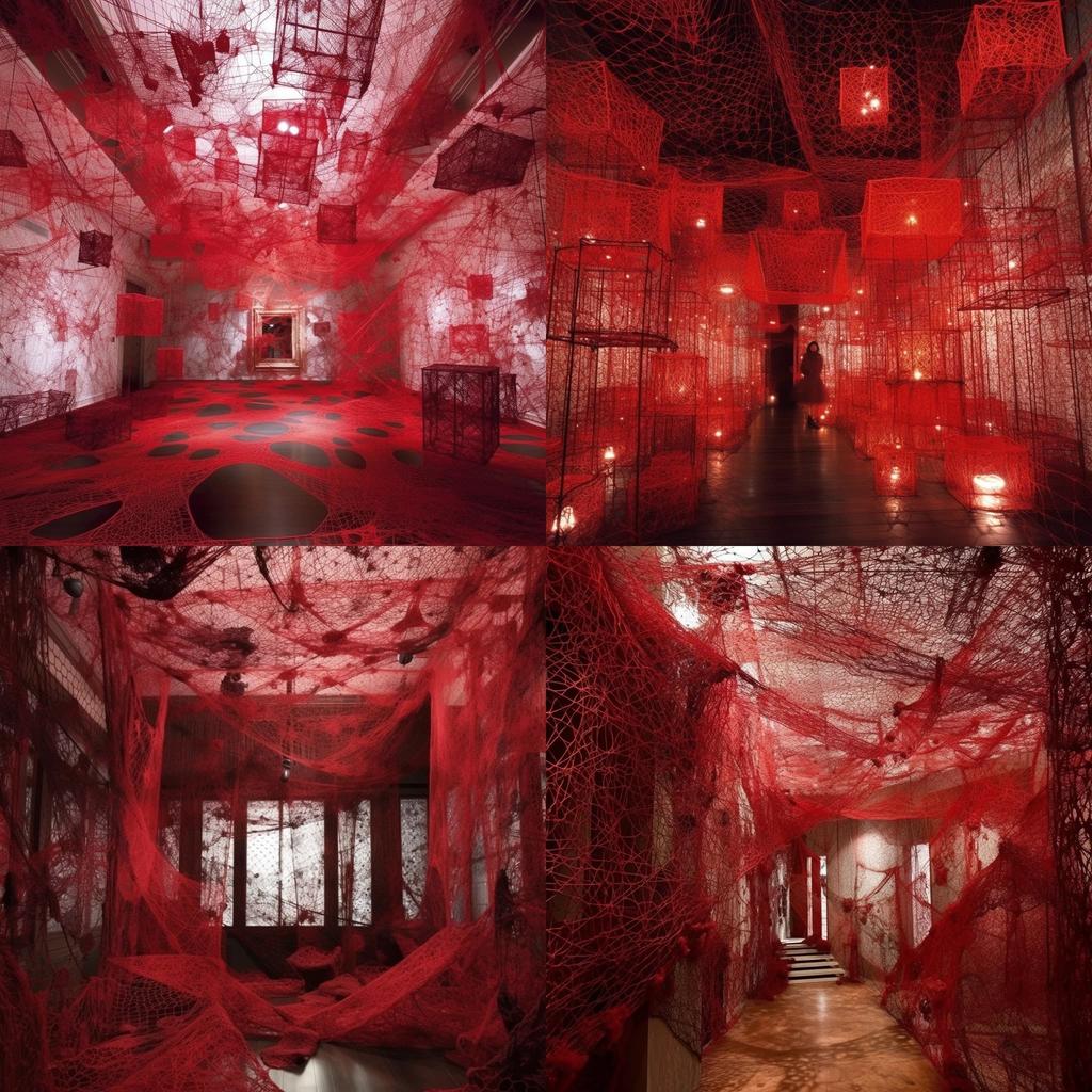 Chiharu Shiota style, Midjourney V5, render 1 of 4