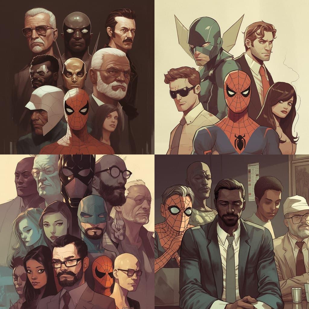 Chip Zdarsky style, Midjourney V5, render 1 of 4