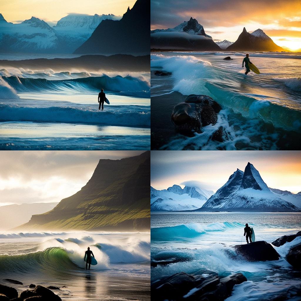 Chris Burkard style, Midjourney V5, render 1 of 4