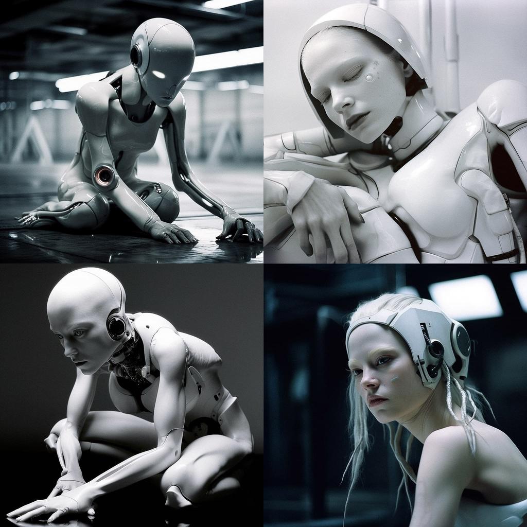Chris Cunningham style, Midjourney V5, render 1 of 4