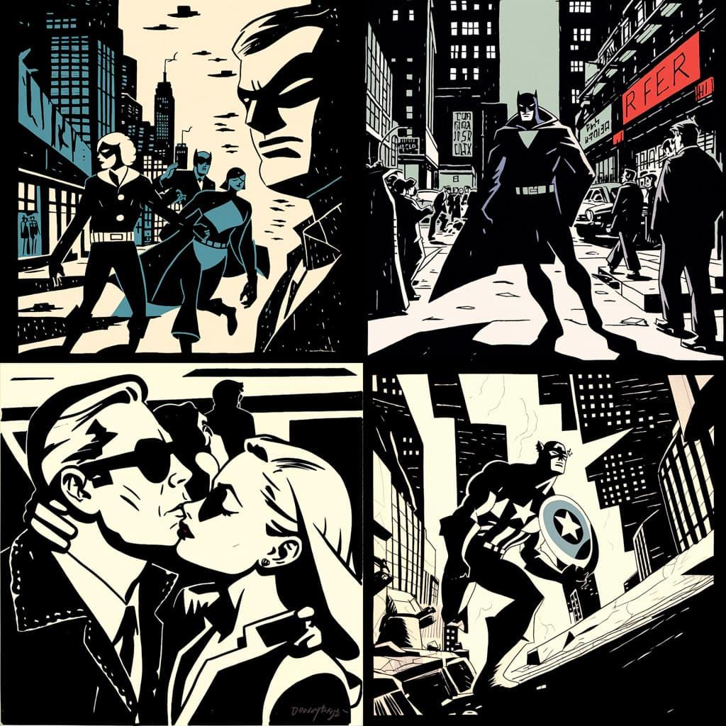 Chris Samnee style, Midjourney V5, render 1 of 4