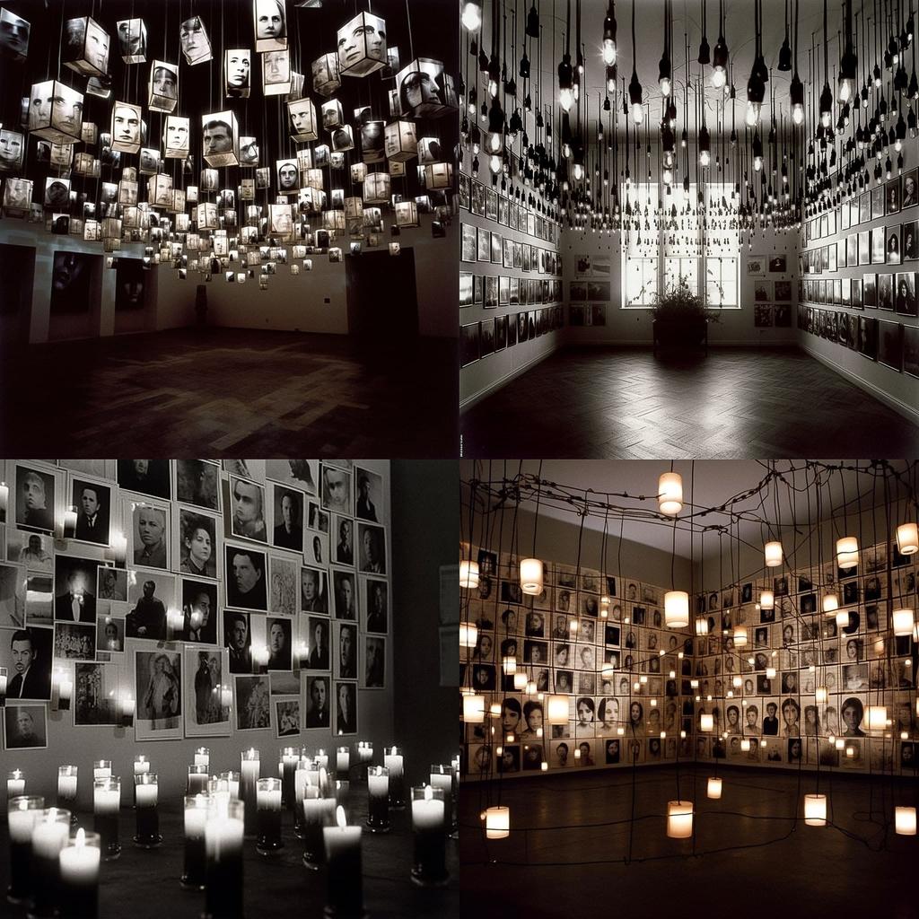 Christian Boltanski style, Midjourney V5, render 1 of 4