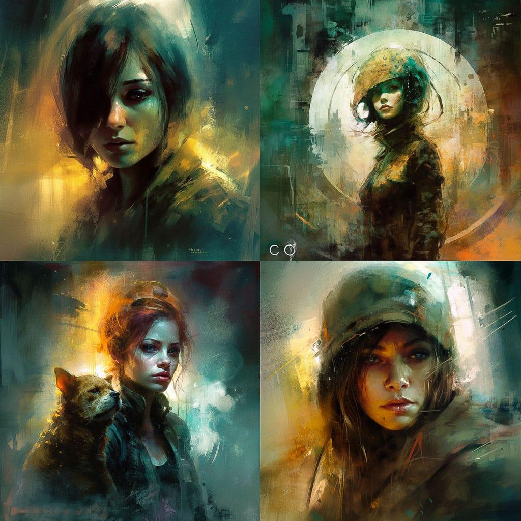 Christopher Shy style, Midjourney V5, render 1 of 4