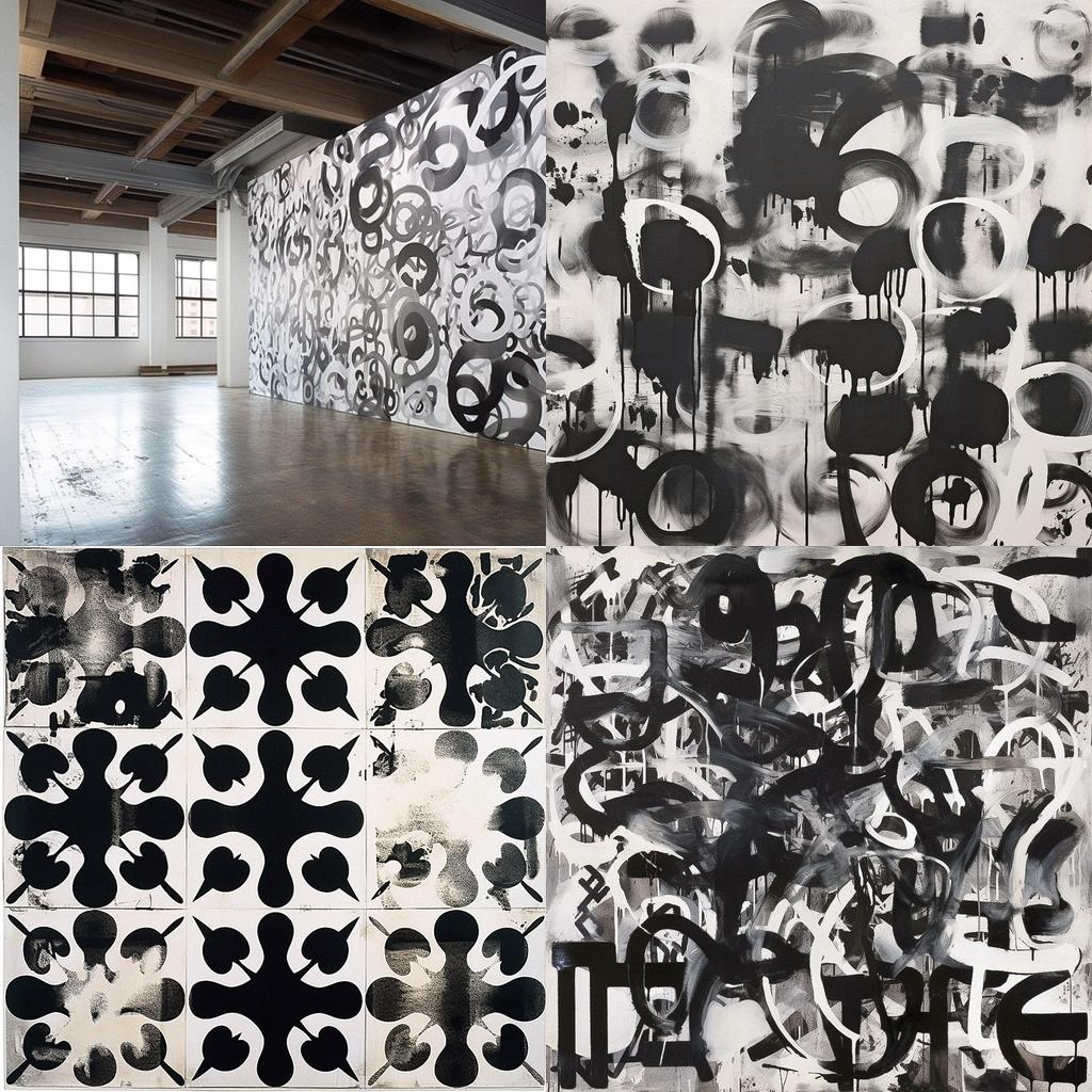 Christopher Wool style, Midjourney V5, render 1 of 4