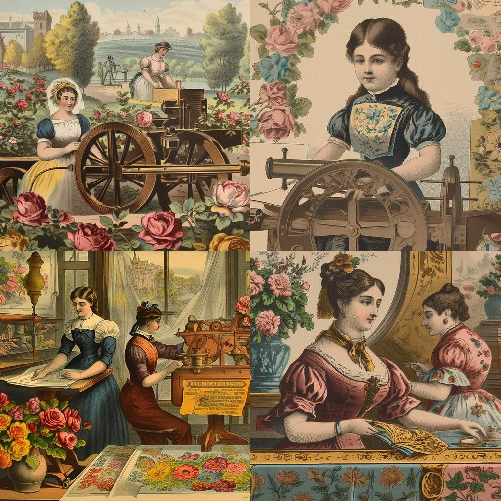 Chromolithography style, Midjourney V5, render 1 of 4