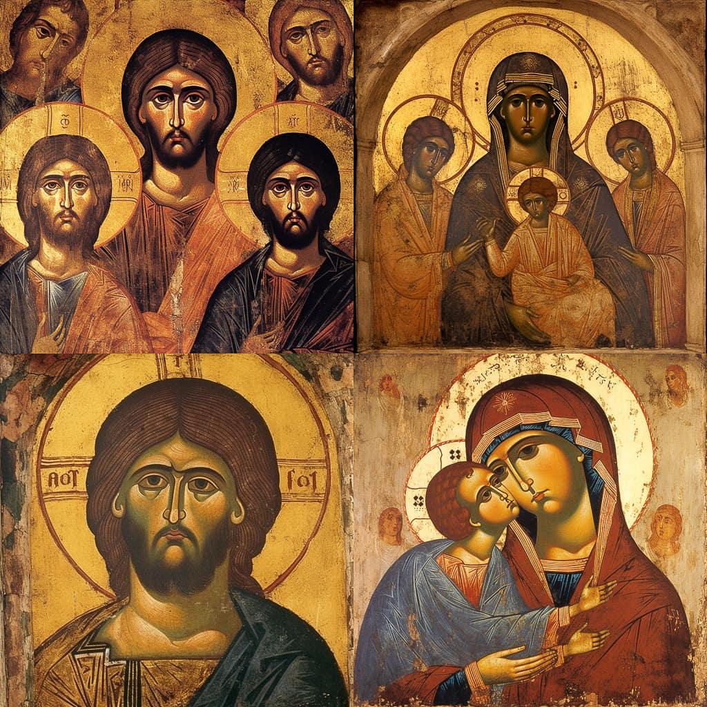 Cimabue style, Midjourney V5, render 1 of 4