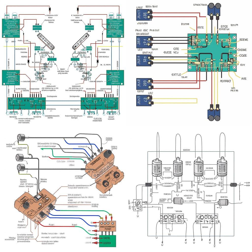 Circuit diagram style, Midjourney V5, render 1 of 4
