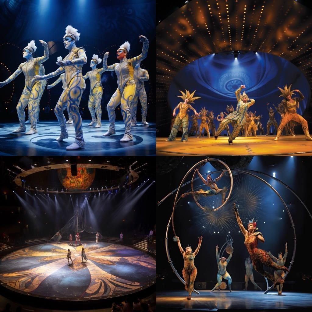 Cirque du Soleil style, Midjourney V5, render 1 of 4