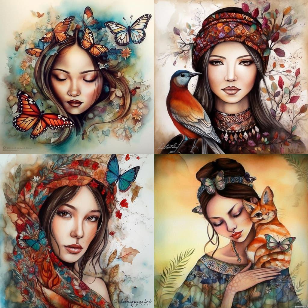 Claudia Tremblay style, Midjourney V5, render 1 of 4