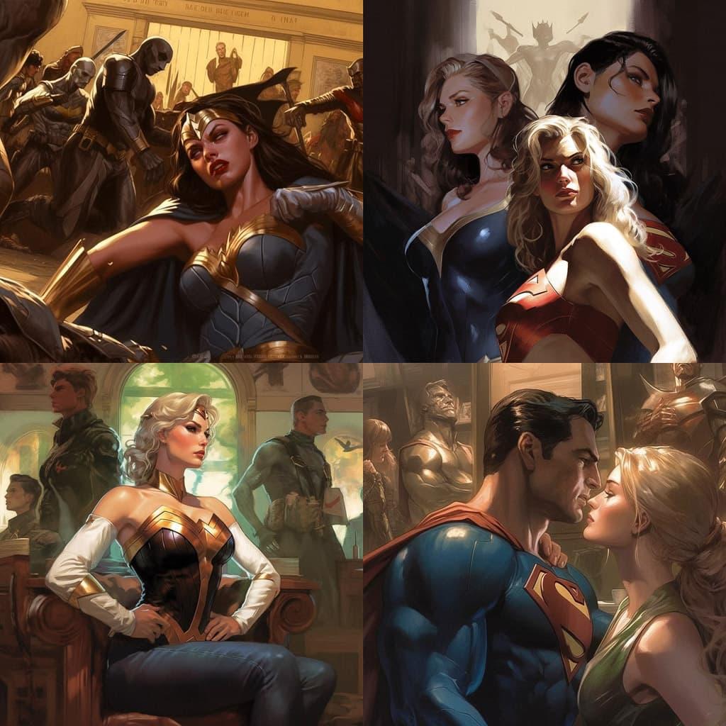Clay Mann style, Midjourney V5, render 1 of 4