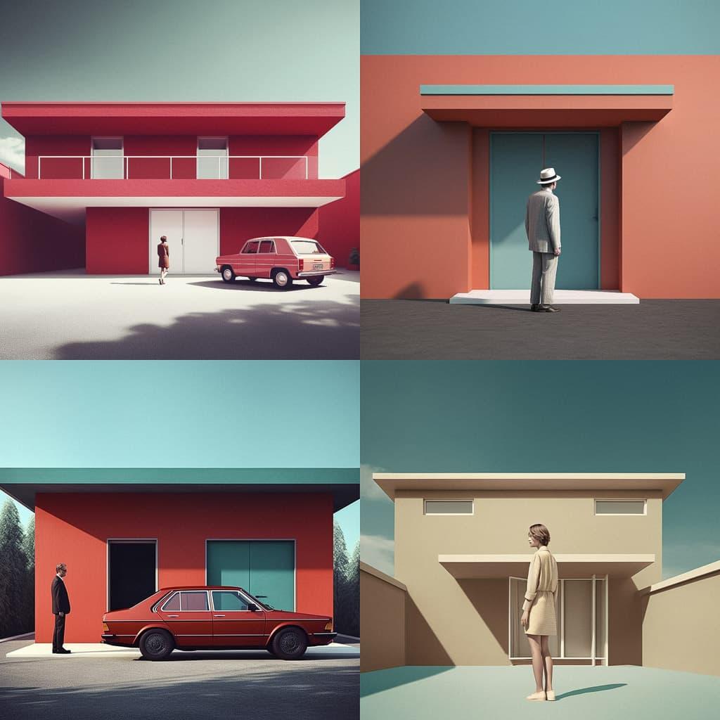 Clemens Ascher style, Midjourney V5, render 1 of 4