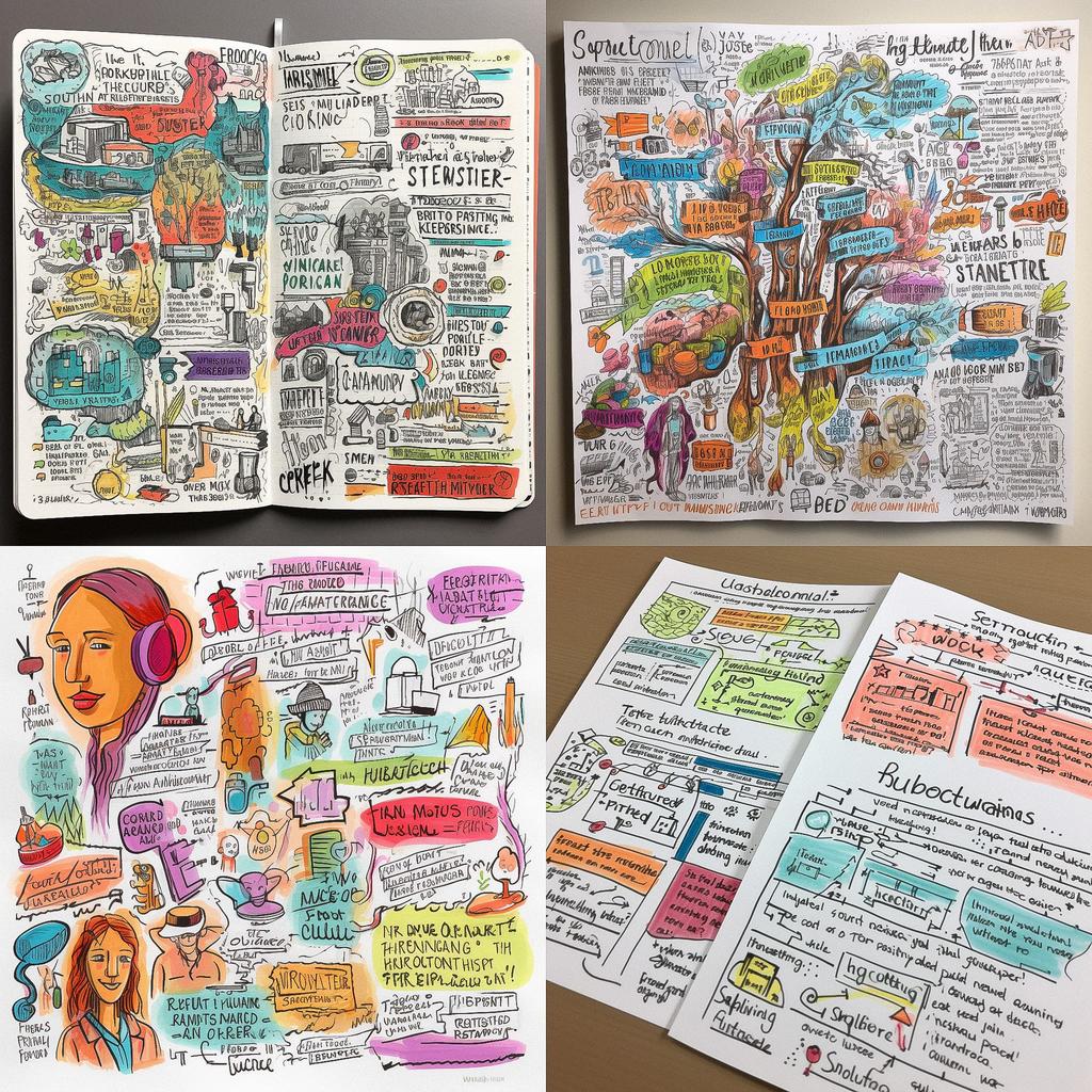 Color sketchnote style style, Midjourney V5, render 1 of 4