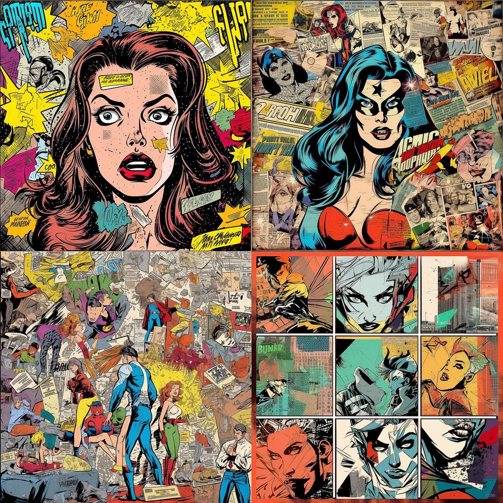 Comic book style style, Midjourney V5, render 1 of 4