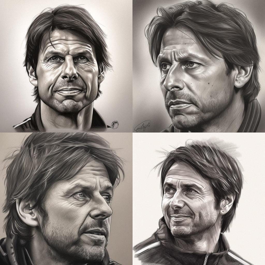 Conte drawing style, Midjourney V5, render 1 of 4