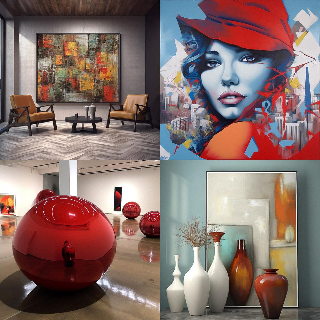 Contemporary art style, Midjourney V5, render 1 of 4