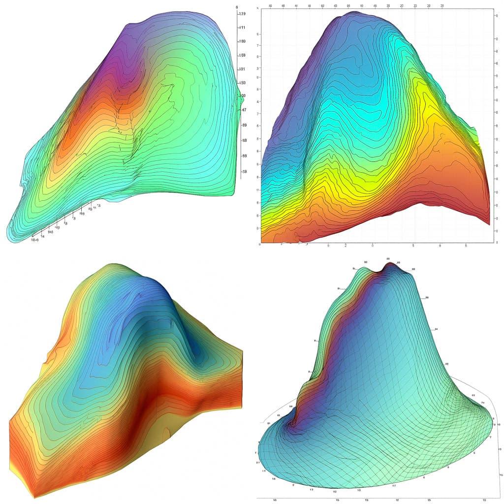 Contour plot style, Midjourney V5, render 1 of 4