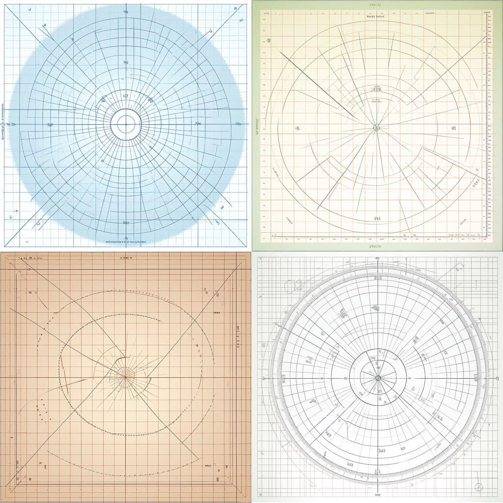 Coordinate system paper style, Midjourney V5, render 1 of 4