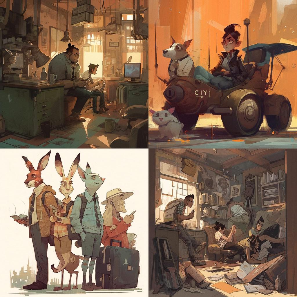 Cory Loftis style, Midjourney V5, render 1 of 4