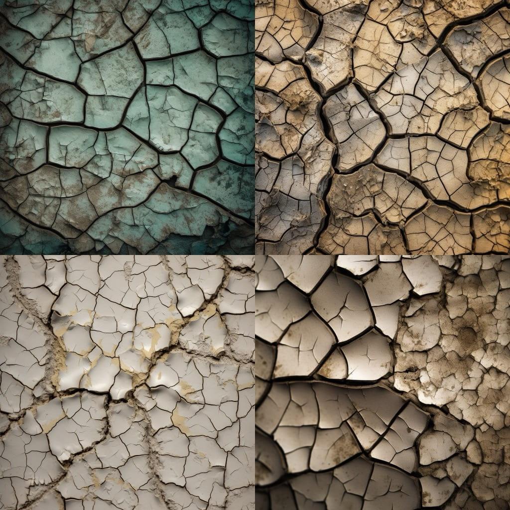 Craquelure style, Midjourney V5, render 1 of 4