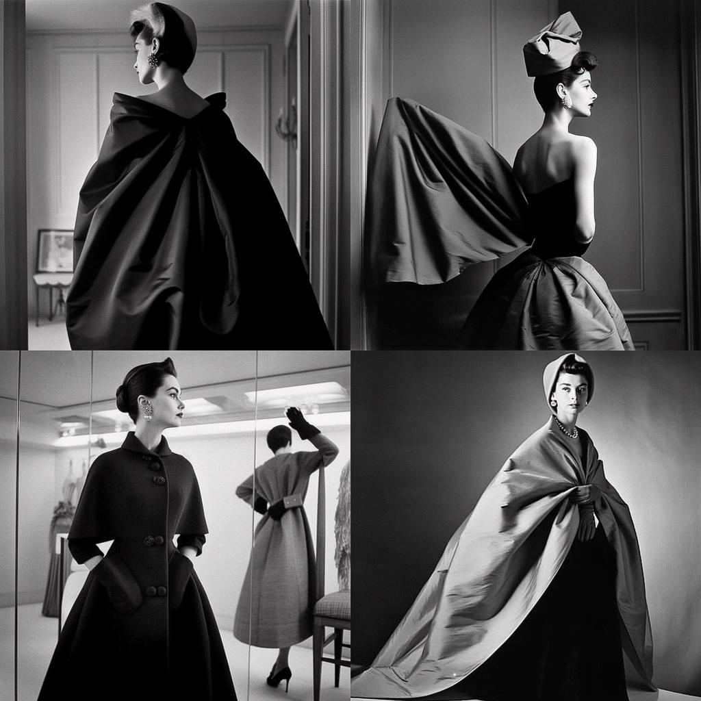 Cristobal Balenciaga style, Midjourney V5, render 1 of 4