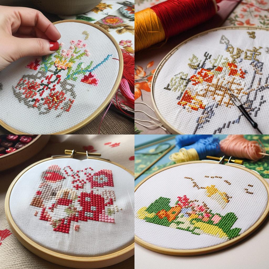 Cross-stitching style, Midjourney V5, render 1 of 4