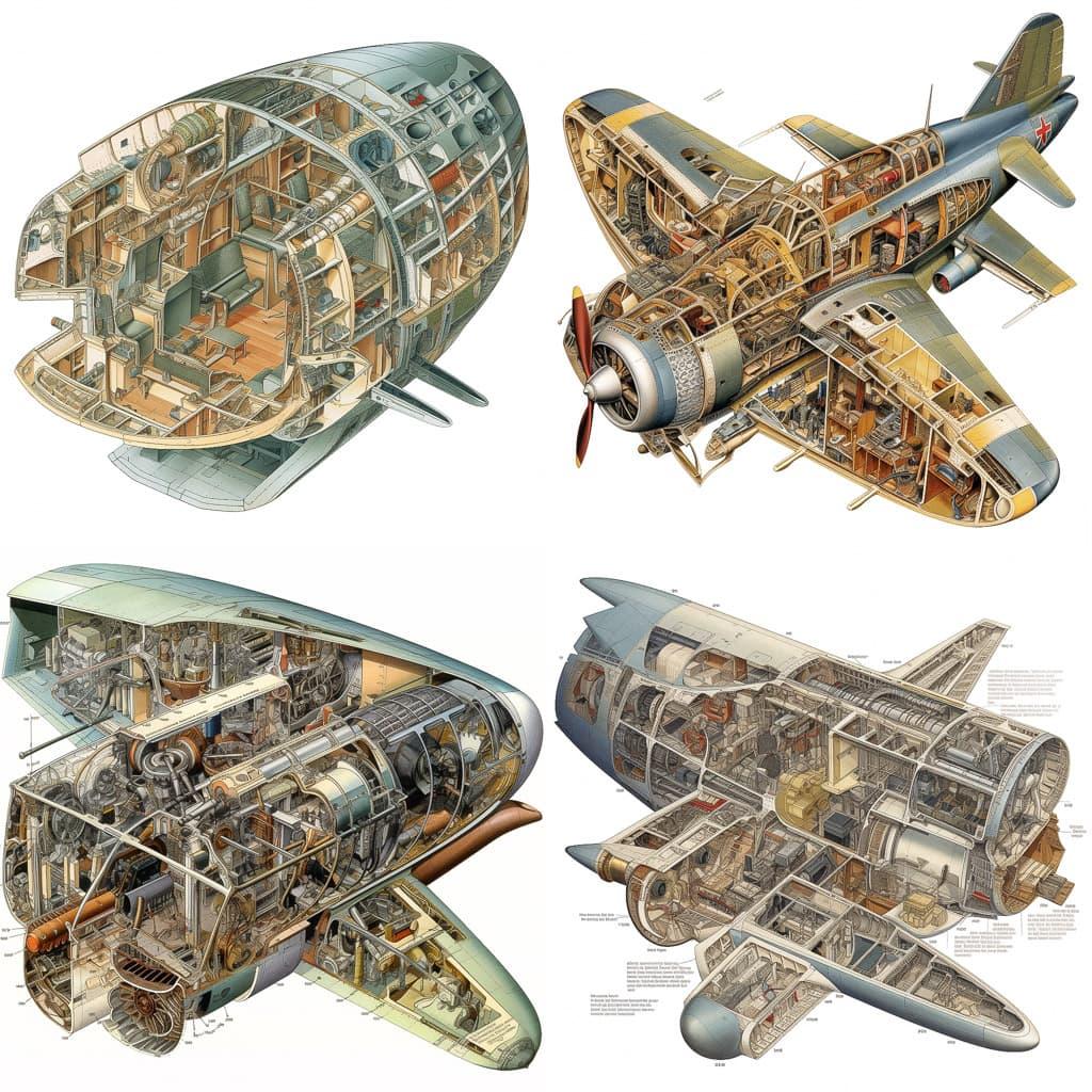 Cutaway view style, Midjourney V5, render 1 of 4