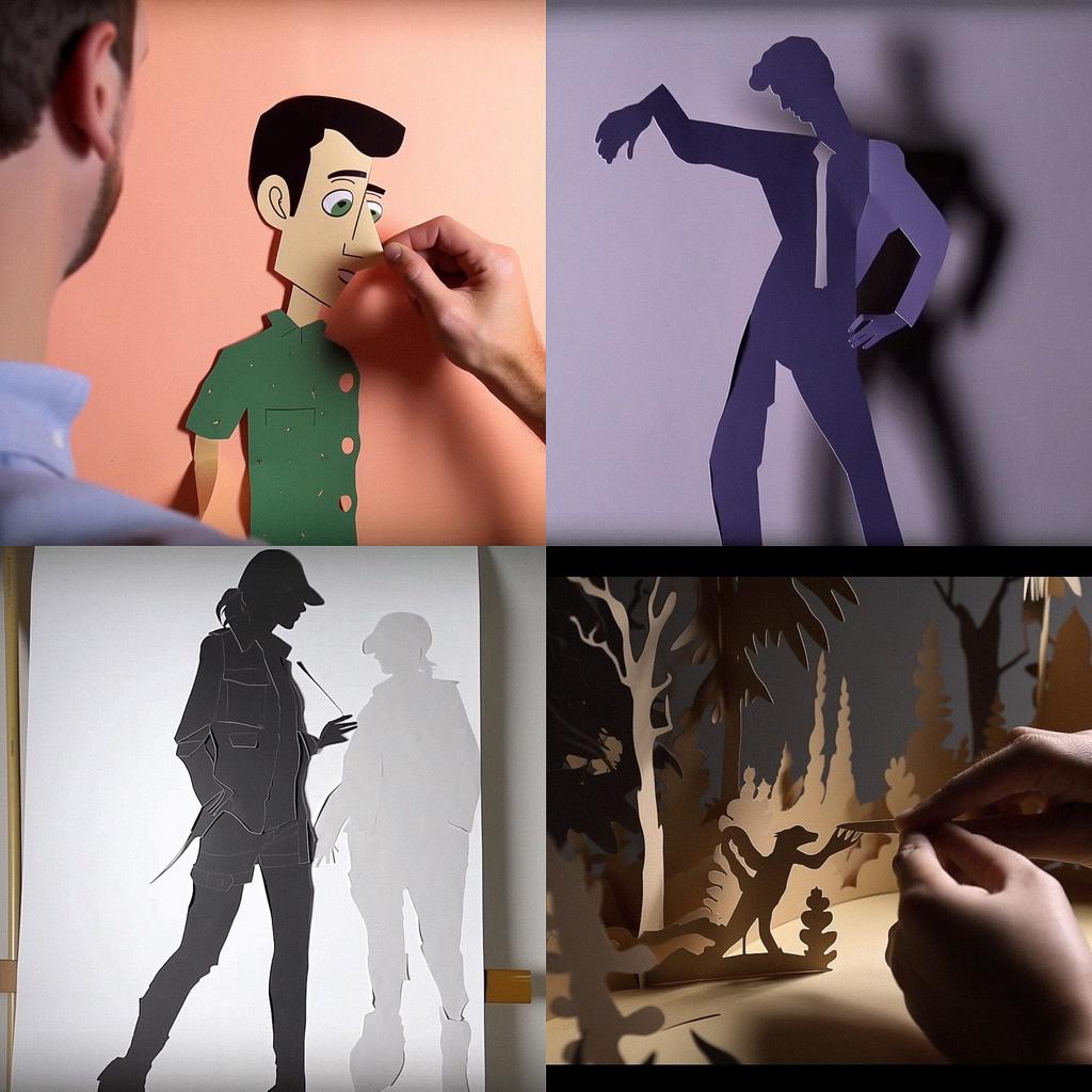 Cutout animation style, Midjourney V5, render 1 of 4