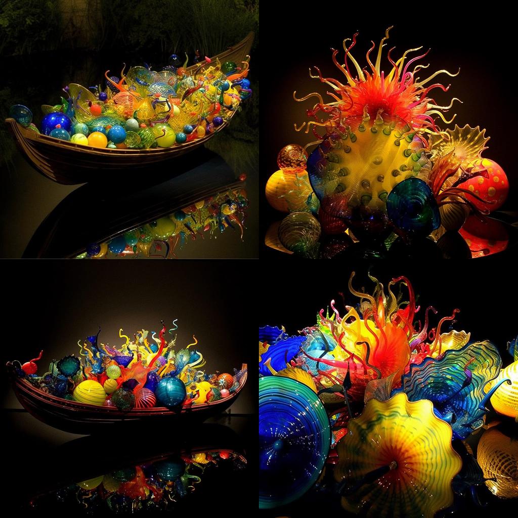 Dale Chihuly style, Midjourney V5, render 1 of 4