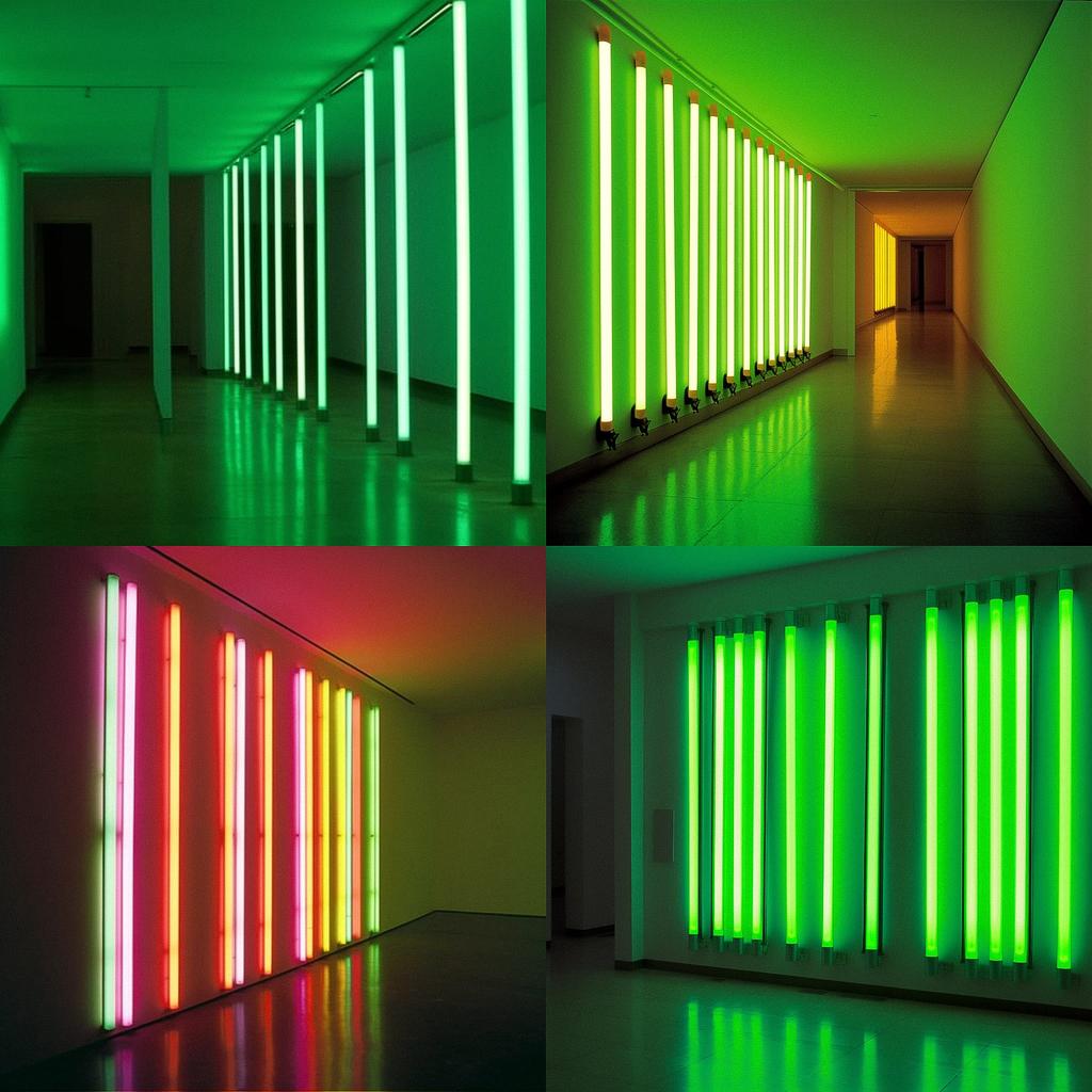 Dan Flavin style, Midjourney V5, render 1 of 4