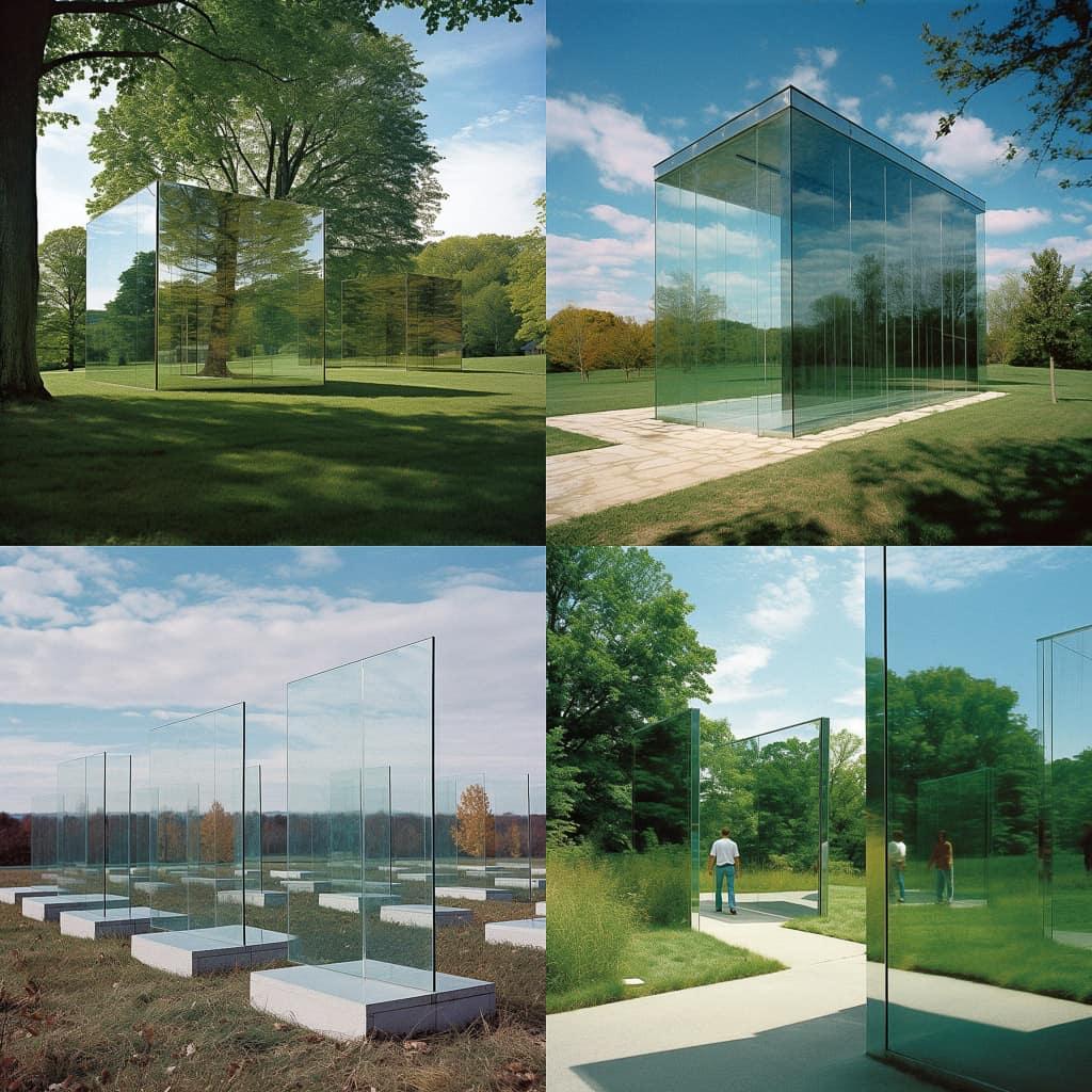 Dan Graham style, Midjourney V5, render 1 of 4
