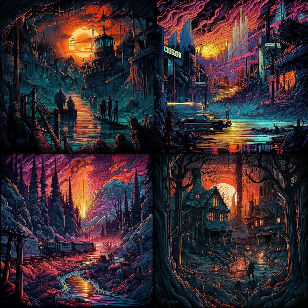 Dan Mumford style, Midjourney V5, render 1 of 4