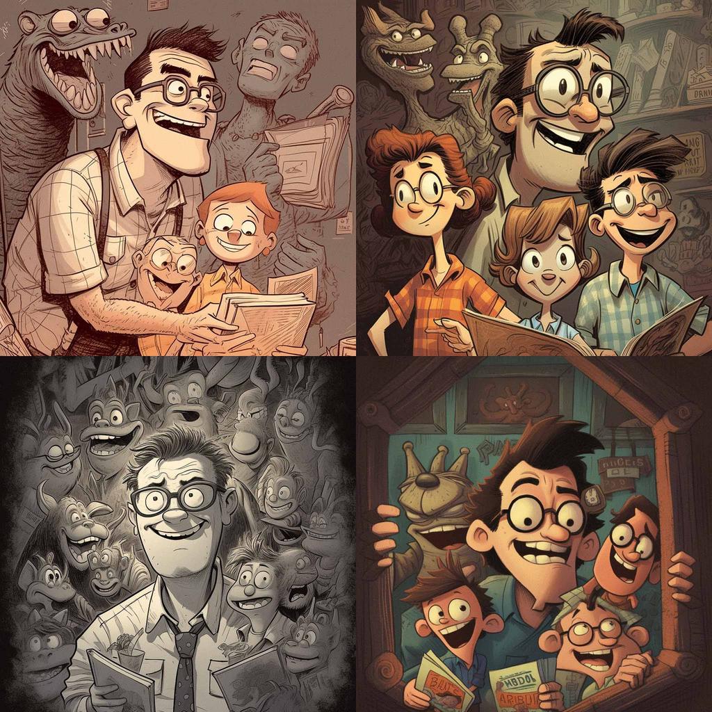 Dan Povenmire style, Midjourney V5, render 1 of 4