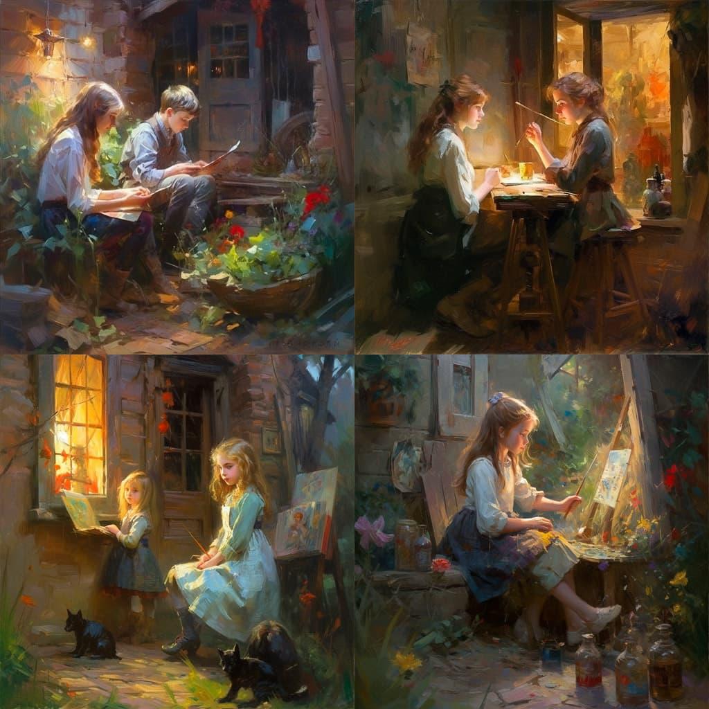 Daniel F. Gerhartz style, Midjourney V5, render 1 of 4