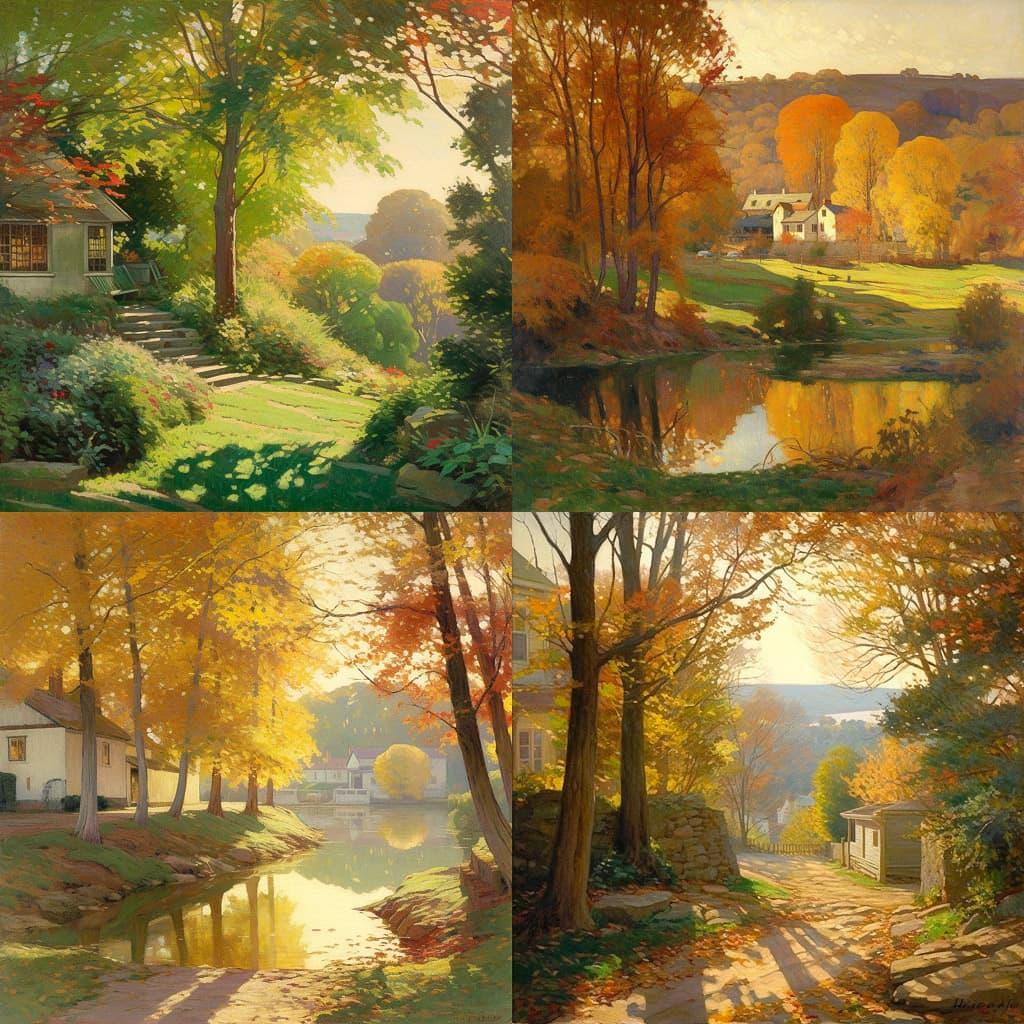 Daniel Garber style, Midjourney V5, render 1 of 4