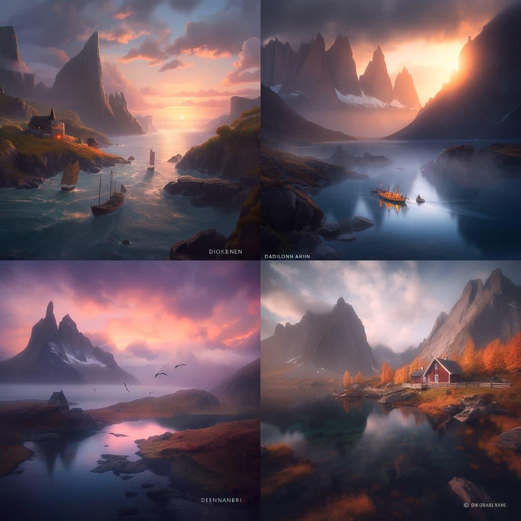 Daniel Kordan style, Midjourney V5, render 1 of 4