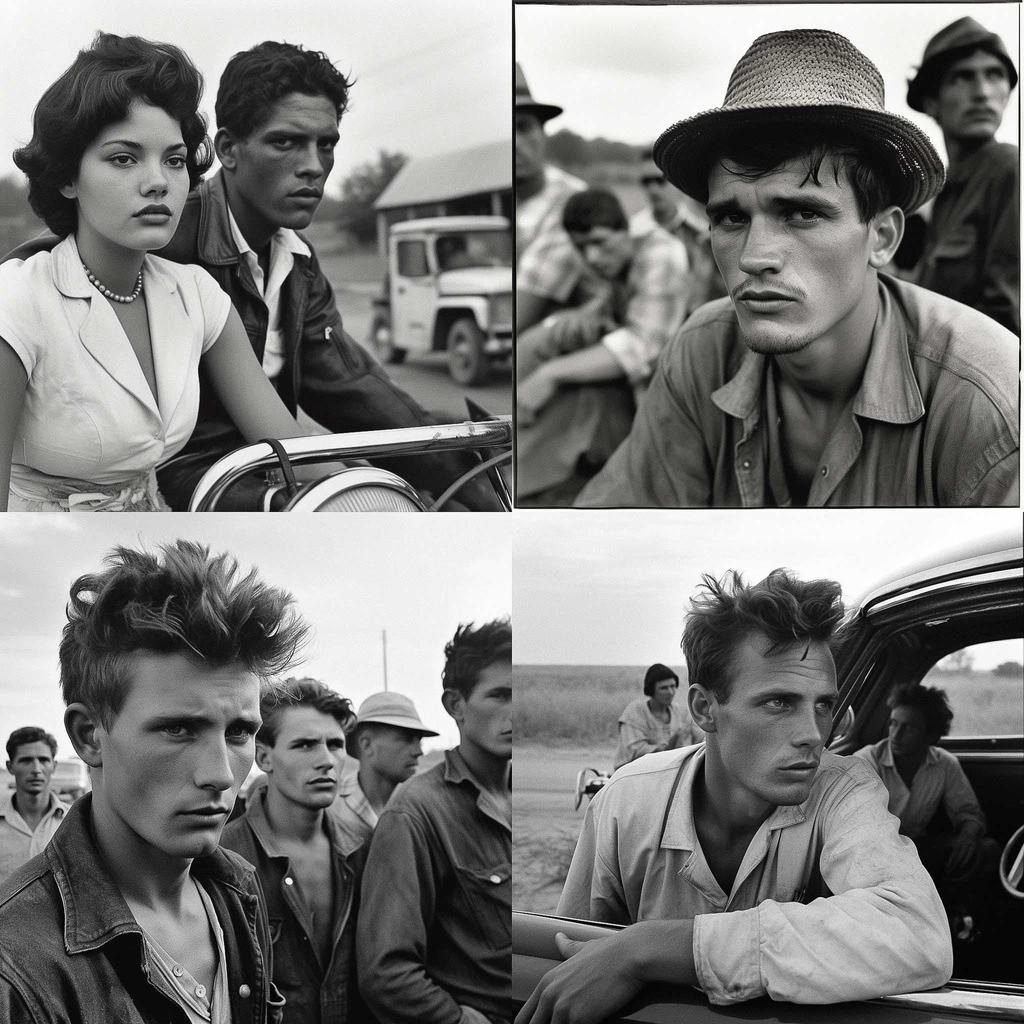 Danny Lyon style, Midjourney V5, render 1 of 4